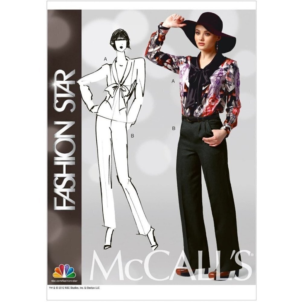 McCall's Sewing Pattern 6601 Misses Blouse Pants‎ Size 8-16